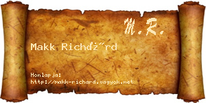 Makk Richárd névjegykártya