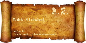 Makk Richárd névjegykártya