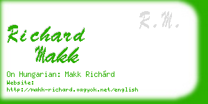 richard makk business card
